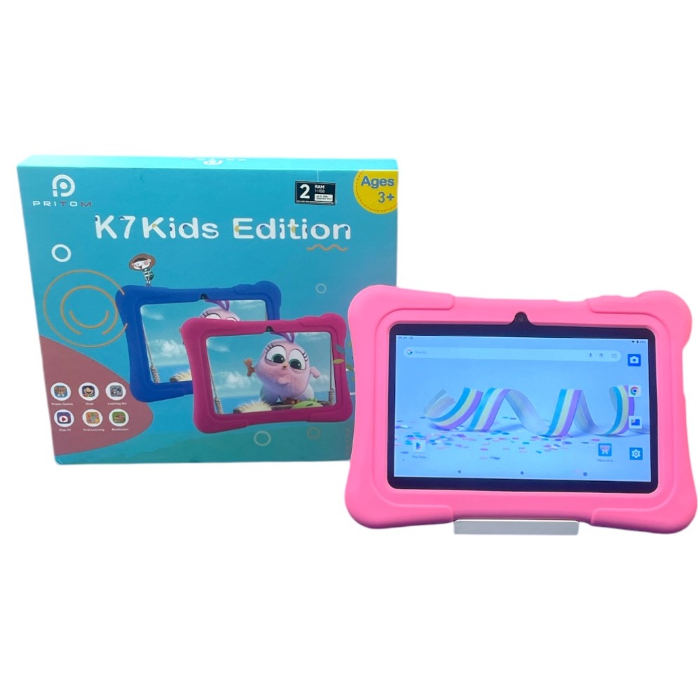 Bruni Protecteur D’écran Pour Pritom K7 Kids – Film Transparent PET Anti-rayures – 2 Pièces, Sans Bulles, Fabriqué En Allemagne